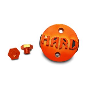 RUF47 - Ensemble de 41 rivets et 4 logos pour 4 roues - Orange