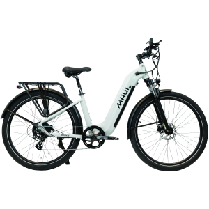 VÉLO CITY STEP-THRU ÉLECTRIQUE BRONTE 2024 500W Blanc