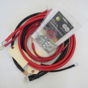 Custom Battery Cables 21131 Big-3 Kit for Jeep TJ 2003-2006 2.4L DOHC I-4 (4 Cyl) MIL