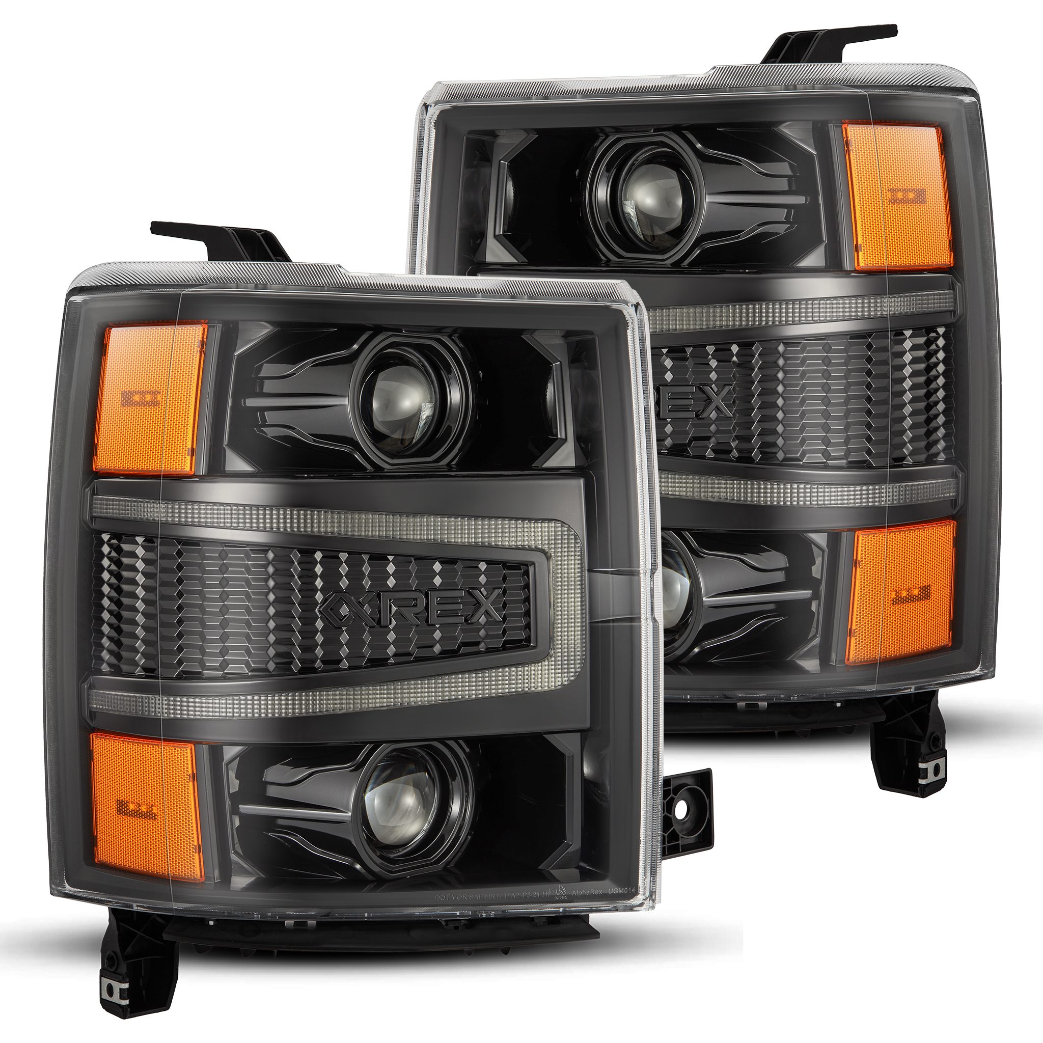 AlphaRex 880244 Projector Headlights Alpha-Black