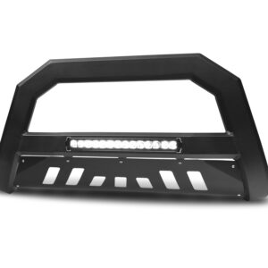 Armordillo 1992-1999 Chevy Suburban AR Series Bull Bar W/LED - Matte Black W/Aluminum Skid Plate