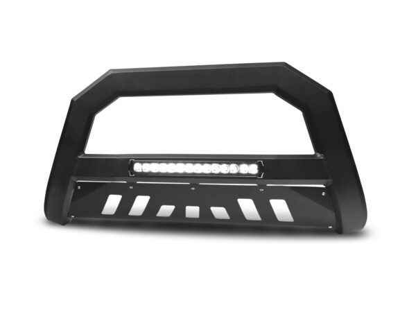 Armordillo 1992-1999 Chevy Suburban AR Series Bull Bar W/LED - Matte Black W/Aluminum Skid Plate