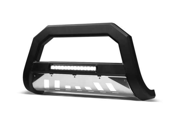 Armordillo 2008-2011 Mazda Tribute AR Series Bull Bar W/LED - Matte Black W/Aluminum Skid Plate
