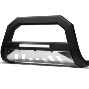 Armordillo 2000-2004 Nissan Frontier AR Series Bull Bar W/LED - Matte Black W/Aluminum Skid Plate