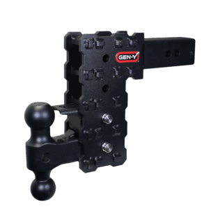 GEN-Y Hitch GH-2424X PHANTOM-X 2.5" Solid Shank 7.5" Drop 1.6K TW 16K Hitch Dual-Ball & Pintle Lock