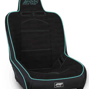 Premier High Back Suspension Seat; Black & Teal Tweed