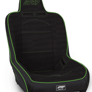 Premier High Back Suspension Seat; Black & Green Tweed