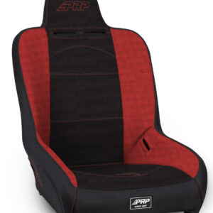Premier High Back Suspension Seat; Black And Red Tweed