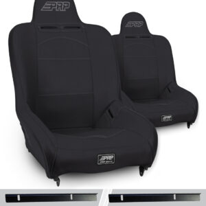 Premier High Back Suspension Seats Kit for 03-06 Jeep Wrangler TJ (Pair), Black