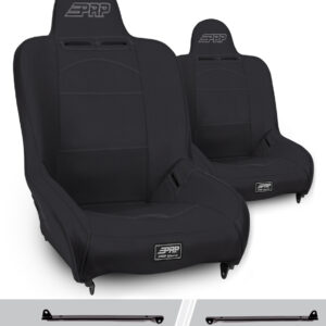 Premier High Back Suspension Seats Kit for Jeep Wrangler CJ7/YJ (Pair), Black