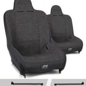 Premier High Back Suspension Seats Kit for Jeep Wrangler CJ7/YJ (Pair), Grey