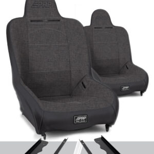 Premier High Back Suspension Seats Kit for 95-01 Jeep Cherokee XJ (Pair), Grey