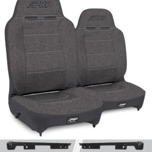 Enduro High Back Reclining Suspension Seats Kit for Jeep Wrangler JK/JKU (Pair), Grey