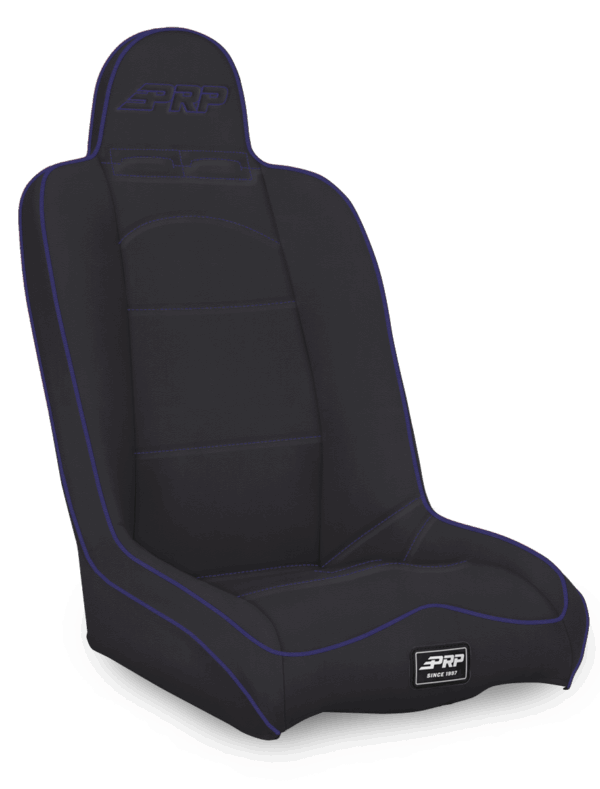 Daily Driver High Back Suspension Seat; Black & Purple Vinyl