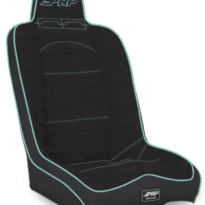 Daily Driver High Back Suspension Seat; Black & Teal Tweed
