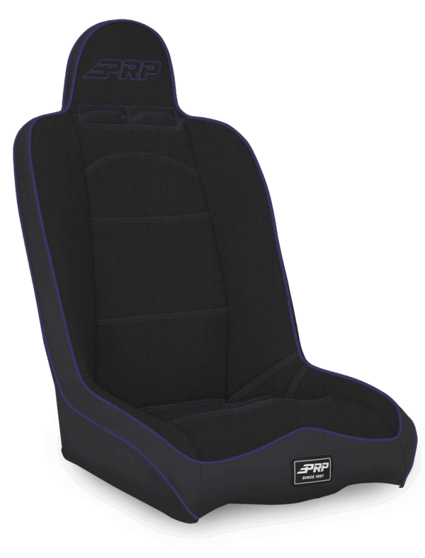 Daily Driver High Back Suspension Seat; Black & Purple Tweed