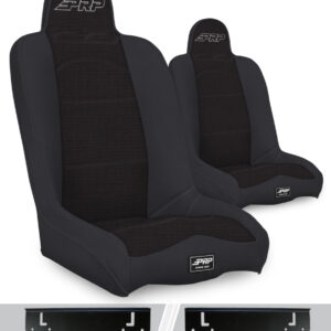 Daily Driver High Back Suspension Seats Kit for 97-02 Jeep Wrangler TJ (Pair), Black