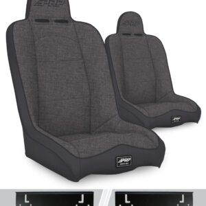 Daily Driver High Back Suspension Seats Kit for 97-02 Jeep Wrangler TJ (Pair), Grey