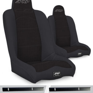 Daily Driver High Back Suspension Seats Kit for 03-06 Jeep Wrangler TJ (Pair), Black