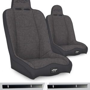 Daily Driver High Back Suspension Seats Kit for 03-06 Jeep Wrangler TJ (Pair), Grey