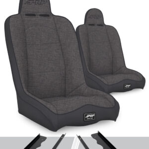 Daily Driver High Back Suspension Seats Kit for 95-01 Jeep Cherokee XJ (Pair), Grey