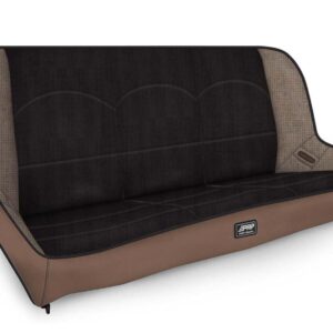 Low Back Rear Bench for Jeep JKU/JLU; Tan and Black