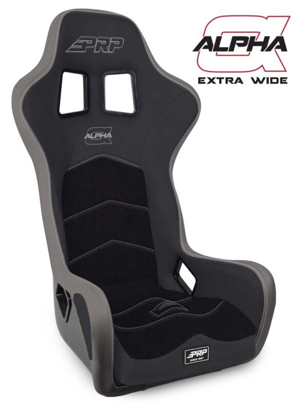 Alpha Composite Seat, Extra Wide, Black & Grey