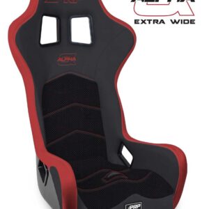 Alpha Composite Seat, Extra Wide, Black & Red