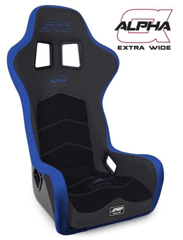 Alpha Composite Seat, Extra Wide, Black & Blue