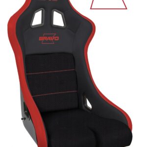 Bravo Composite Seat, Black & Red