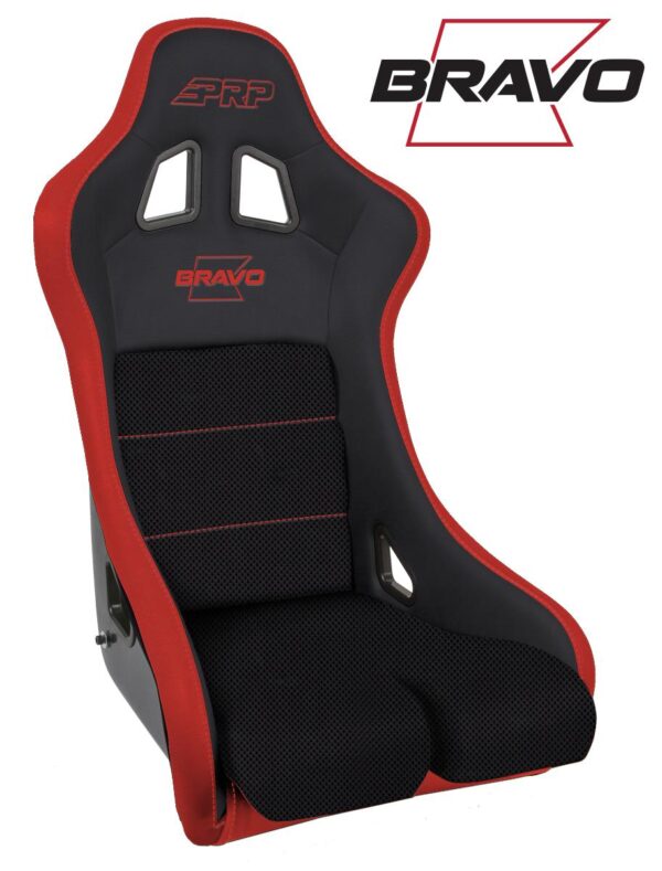 Bravo Composite Seat, Black & Red
