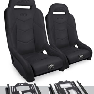 GT3 Suspension Seats Kit for Polaris RZR 570, 800, 900 (Pair), Black
