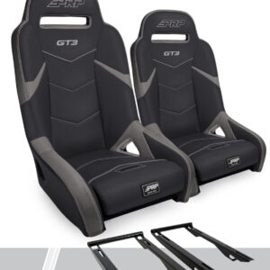GT3 Suspension Seats Kit for Polaris RZR PRO XP, PRO R, Turbo R (Pair), Black & Grey