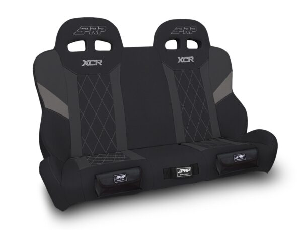 PRP A8201-PORXP-QR-203-SDFP XCR Quick Release Rear Suspension Bench Seat with Diamond Stitch and Front Pocke