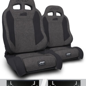 Enduro Elite Suspension Seat - Trek Edition, Kit for 97-02 Jeep Wrangler TJ (Pair), Grey