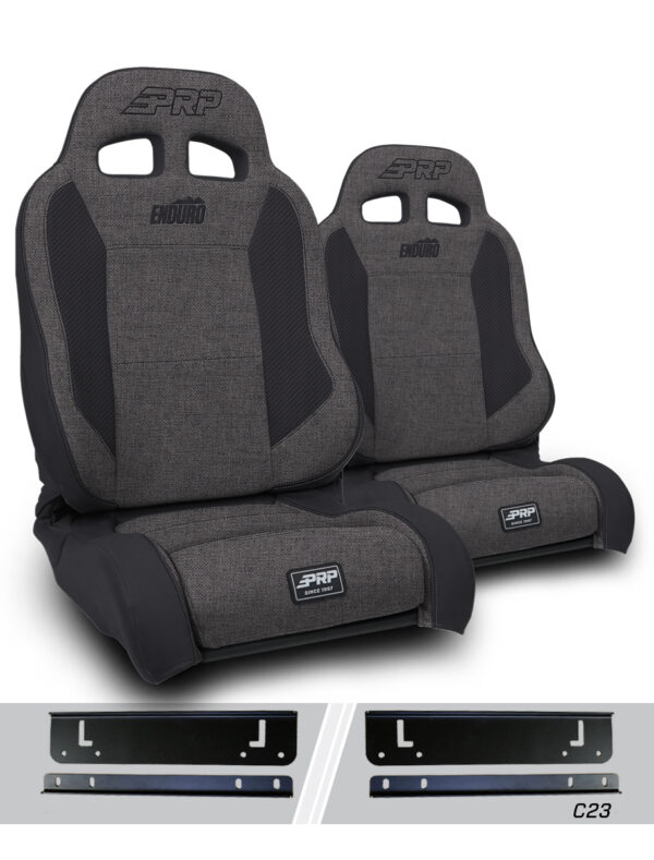 Enduro Elite Suspension Seat - Trek Edition, Kit for 97-02 Jeep Wrangler TJ (Pair), Grey