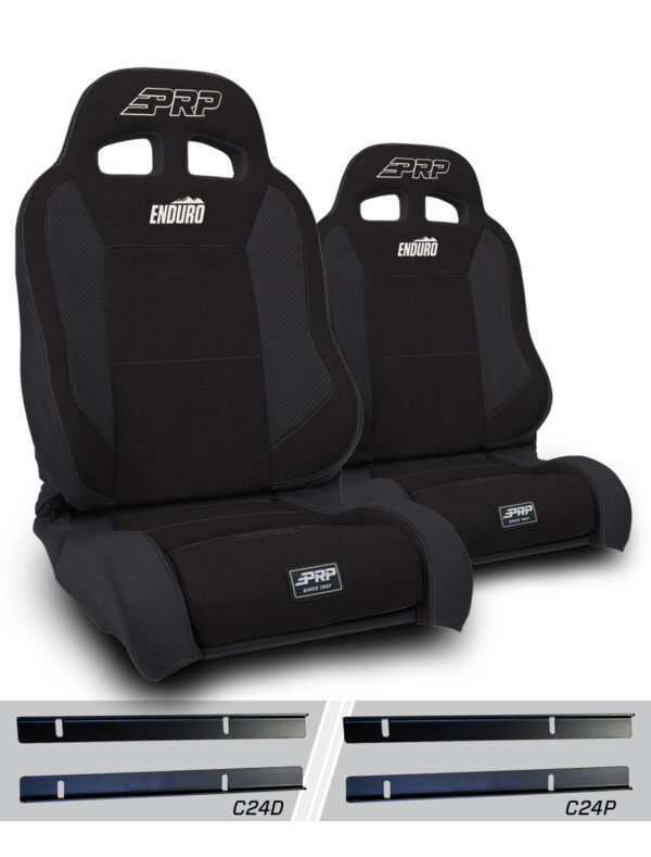 Enduro Elite Suspension Seat - Trek Edition, Kit for 03-06 Jeep Wrangler TJ (Pair), Black