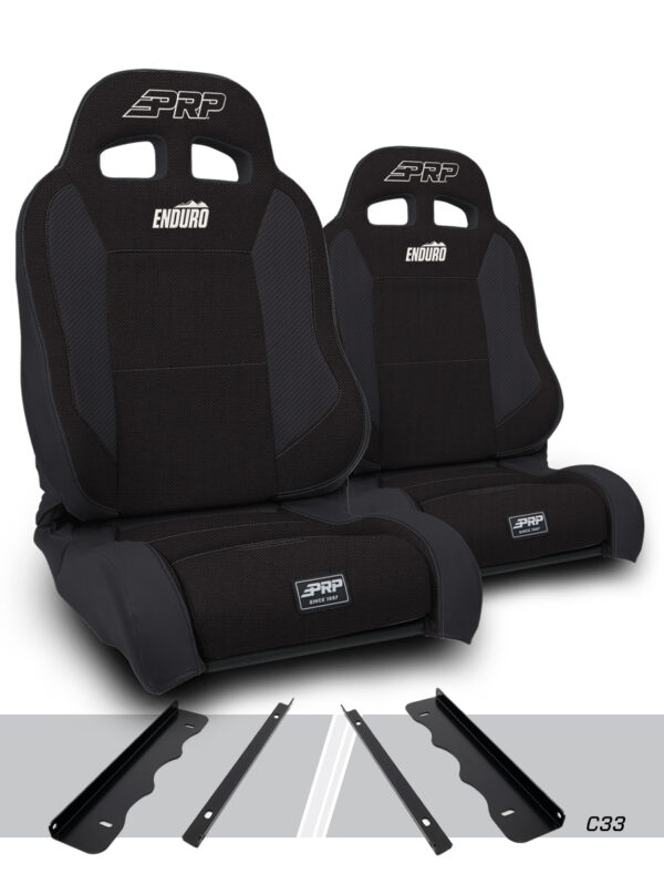 Enduro Elite Suspension Seat - Trek Edition, Kit for 95-01 Jeep Cherokee XJ (Pair), Black