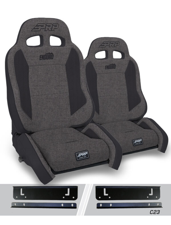 Enduro Elite Suspension Seat - Crawl Edition, Kit for 97-02 Jeep Wrangler TJ (Pair), Grey