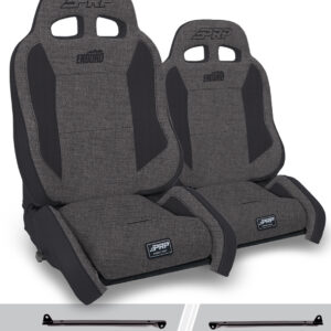 Enduro Elite Suspension Seat - Crawl Edition, Kit for Jeep Wrangler CJ7/YJ (Pair), Grey