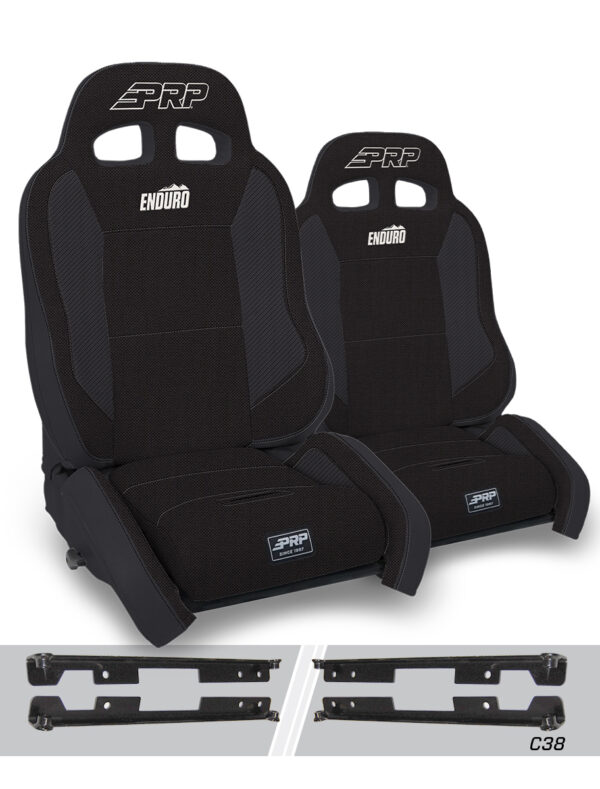 Enduro Elite Suspension Seat - Crawl Edition, Kit for Jeep Wrangler JK/JKU (Pair), Black
