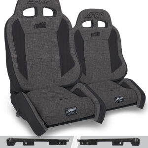 Enduro Elite Suspension Seat - Crawl Edition, Kit for Jeep Wrangler JK/JKU (Pair), Grey