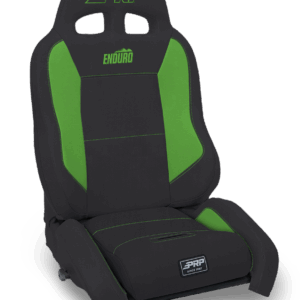 EnduroCrawl Reclining Suspension Seat, Black & Green Vinyl, Driver