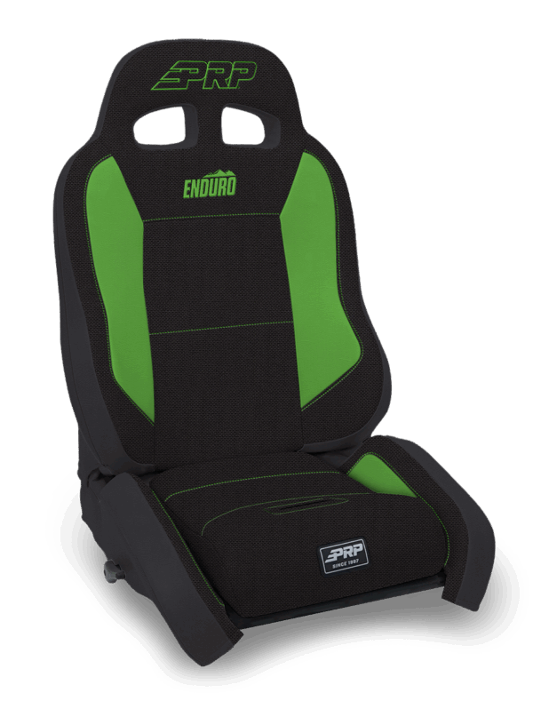 EnduroCrawl Reclining Suspension Seat, Black & Green Tweed, Driver