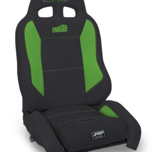 EnduroCrawl Reclining Suspension Seat, Black & Green Vinyl, Passenger