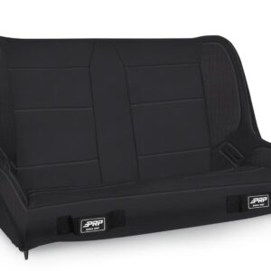 Elite Series Rear Bench for Jeep Wrangler TJ, LJ, JK; Black Vinyl