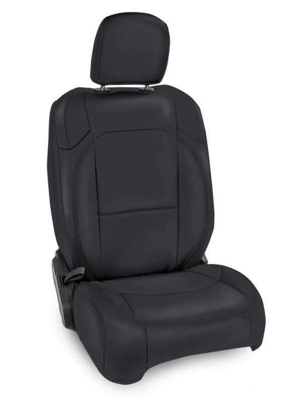 Front Seat Covers for Jeep Wrangler JL, 2 door; with Pocket Back (Pair) - All Black