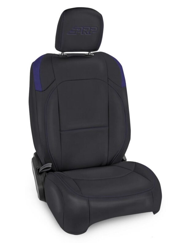 Front Seat Covers for Jeep Wrangler JL, 2 door; with Molle Back (Pair) - Black and Purple
