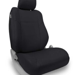 Front Seat Covers for '12-'15 Toyota Tacoma; TRD & Sport Edition (Pair) - All Black