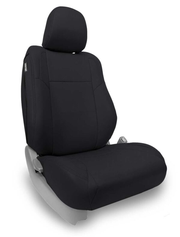 Front Seat Covers for '12-'15 Toyota Tacoma; Fold Flat Edition (Pair) - All Black